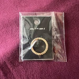 Thin gold ring band size 7 women